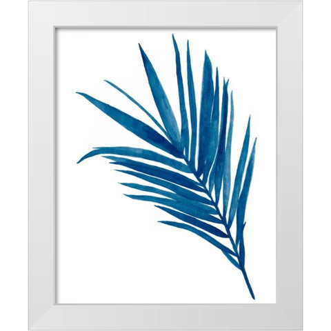 Indigo Botanica III White Modern Wood Framed Art Print by McCavitt, Naomi