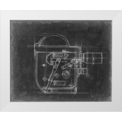 Camera Blueprints III White Modern Wood Framed Art Print by Harper, Ethan