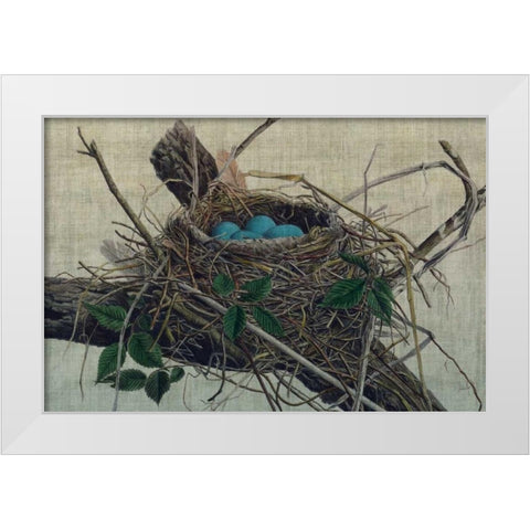 Nesting II White Modern Wood Framed Art Print by Butler, John