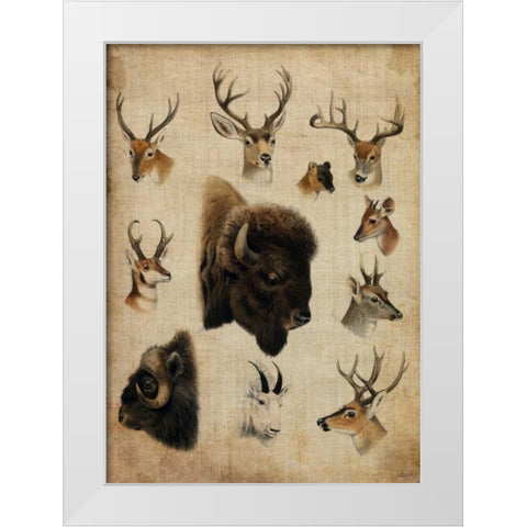 American Trophy III White Modern Wood Framed Art Print by Butler, John