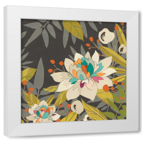 Tropical Twilight I White Modern Wood Framed Art Print by Vess, June Erica