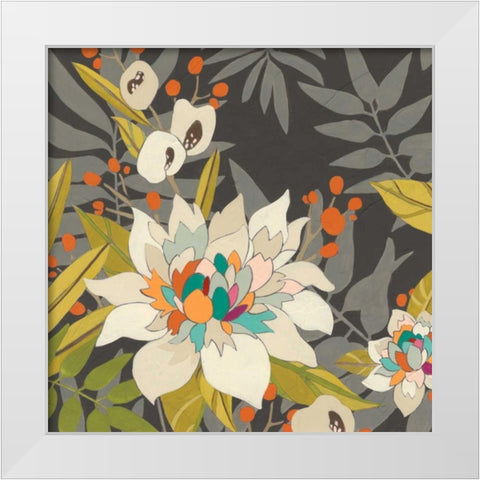 Tropical Twilight II White Modern Wood Framed Art Print by Vess, June Erica
