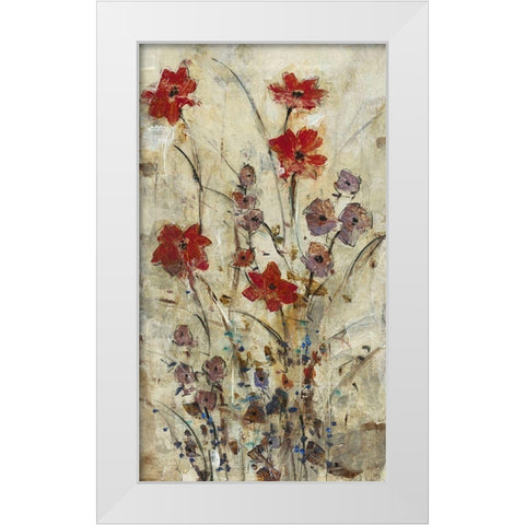 Floral Wash I White Modern Wood Framed Art Print by OToole, Tim