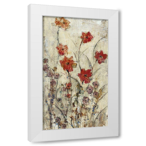 Floral Wash II White Modern Wood Framed Art Print by OToole, Tim