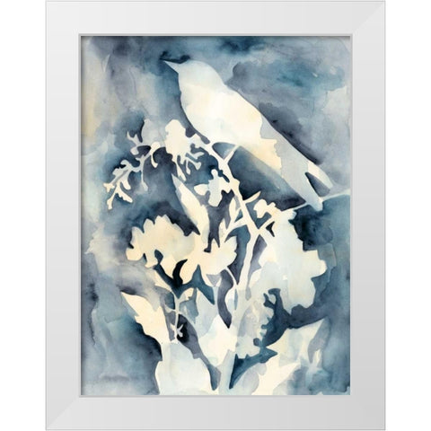 Hedgerow I White Modern Wood Framed Art Print by Zarris, Chariklia