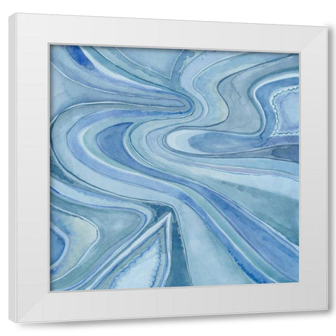 Pastel Agate I White Modern Wood Framed Art Print by Meagher, Megan