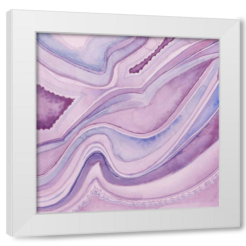 Pastel Agate II White Modern Wood Framed Art Print by Meagher, Megan