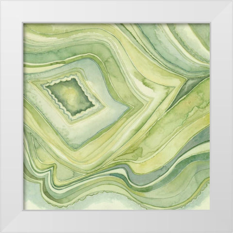 Pastel Agate IV White Modern Wood Framed Art Print by Meagher, Megan