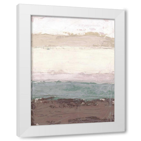 Strata Horizon I White Modern Wood Framed Art Print by Vess, June Erica