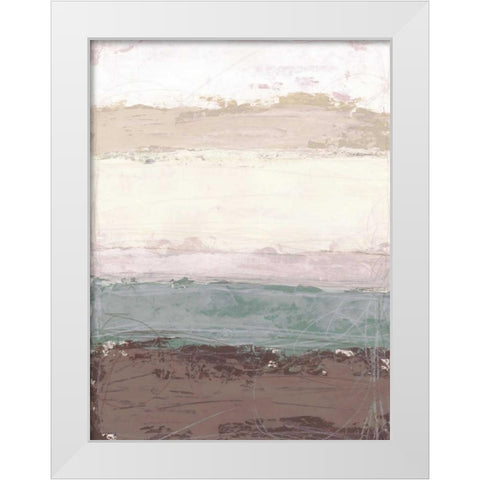 Strata Horizon I White Modern Wood Framed Art Print by Vess, June Erica
