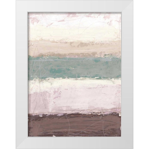 Strata Horizon II White Modern Wood Framed Art Print by Vess, June Erica