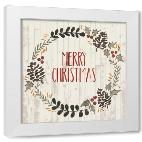 Rustic Christmas II White Modern Wood Framed Art Print by Popp, Grace