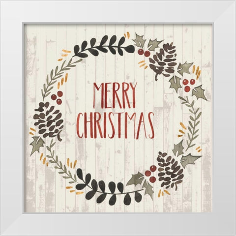 Rustic Christmas II White Modern Wood Framed Art Print by Popp, Grace