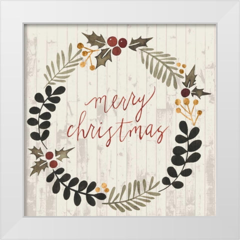 Rustic Christmas III White Modern Wood Framed Art Print by Popp, Grace