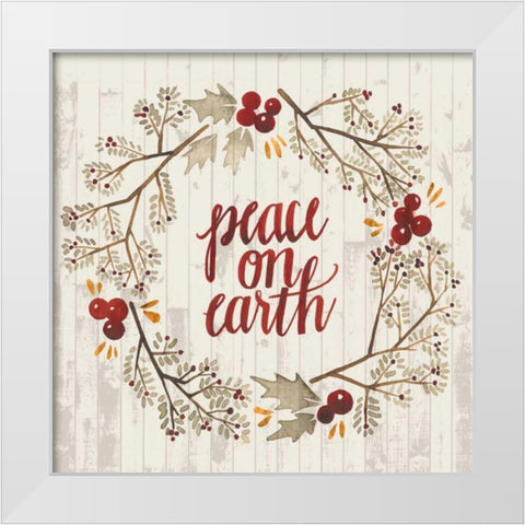 Rustic Christmas V White Modern Wood Framed Art Print by Popp, Grace