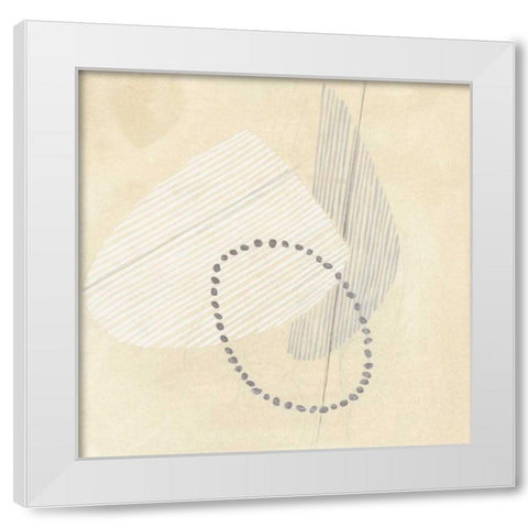 Parchment Prose I White Modern Wood Framed Art Print by Vess, June Erica