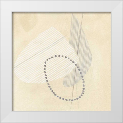 Parchment Prose I White Modern Wood Framed Art Print by Vess, June Erica