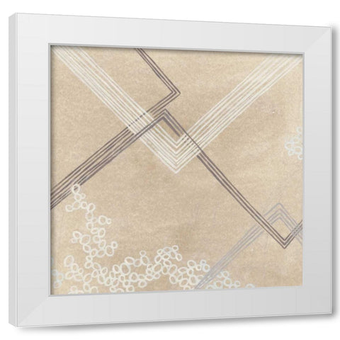Parchment Prose II White Modern Wood Framed Art Print by Vess, June Erica
