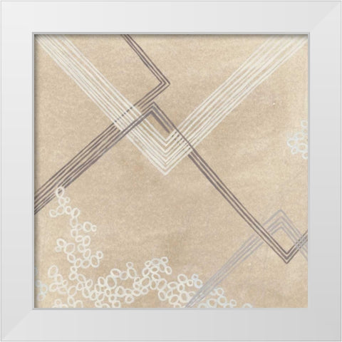 Parchment Prose II White Modern Wood Framed Art Print by Vess, June Erica