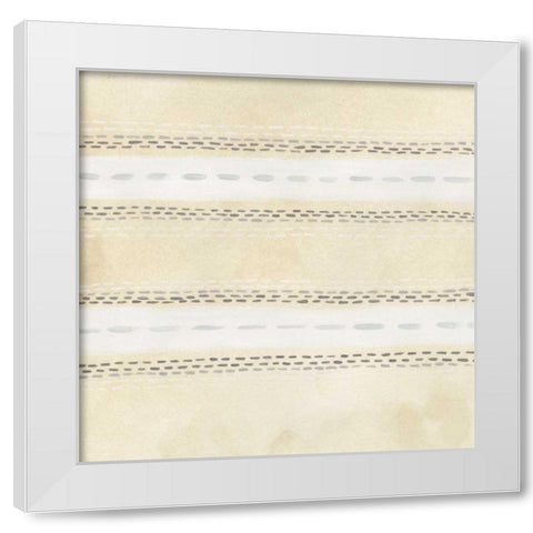 Parchment Prose V White Modern Wood Framed Art Print by Vess, June Erica