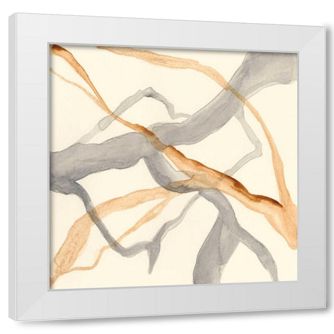 Rivulets II White Modern Wood Framed Art Print by Stramel, Renee W.