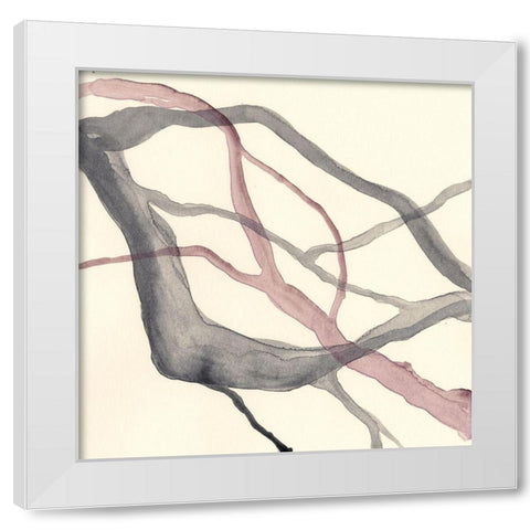 Rivulets IV White Modern Wood Framed Art Print by Stramel, Renee W.