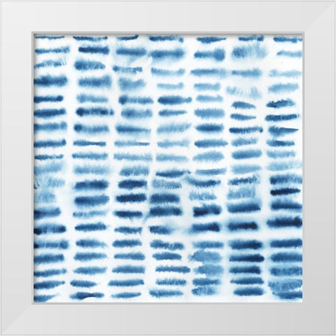 Indigo Bleed I White Modern Wood Framed Art Print by Popp, Grace