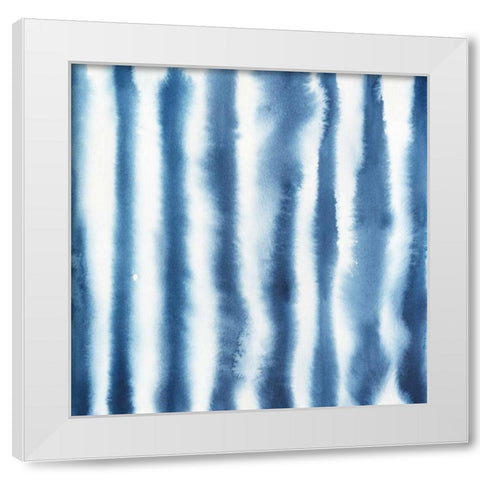 Indigo Bleed IV White Modern Wood Framed Art Print by Popp, Grace