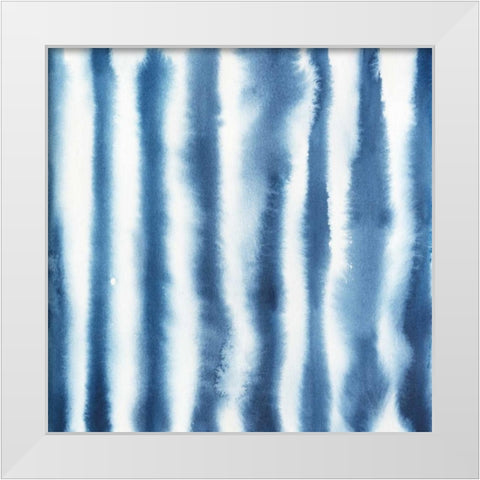 Indigo Bleed IV White Modern Wood Framed Art Print by Popp, Grace