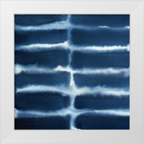 Indigo Bleed V White Modern Wood Framed Art Print by Popp, Grace