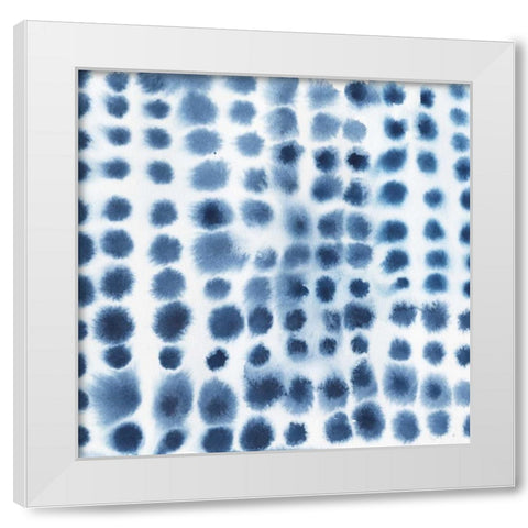 Indigo Bleed VI White Modern Wood Framed Art Print by Popp, Grace