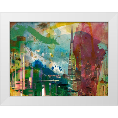 San Francisco Buildings I White Modern Wood Framed Art Print by Jasper, Sisa