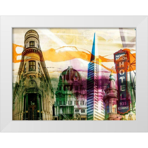 San Francisco Buildings II White Modern Wood Framed Art Print by Jasper, Sisa