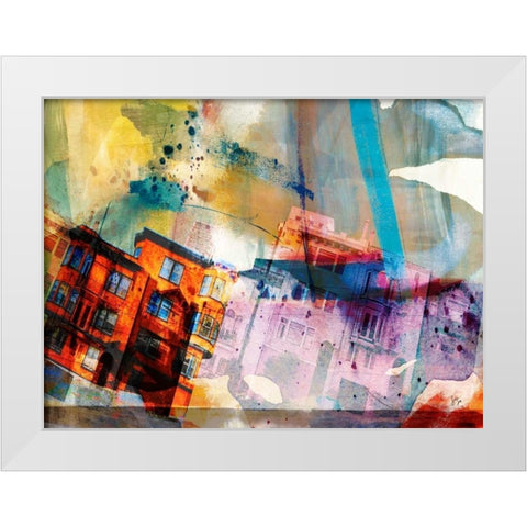 San Francisco Buildings III White Modern Wood Framed Art Print by Jasper, Sisa
