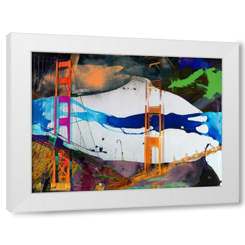 San Francisco Bridge Abstract I White Modern Wood Framed Art Print by Jasper, Sisa