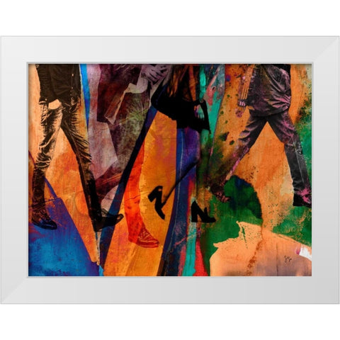 San Francisco Bustle White Modern Wood Framed Art Print by Jasper, Sisa