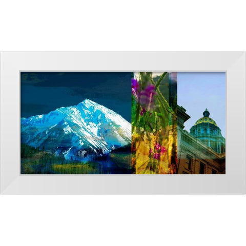 Denver Panorama I White Modern Wood Framed Art Print by Jasper, Sisa
