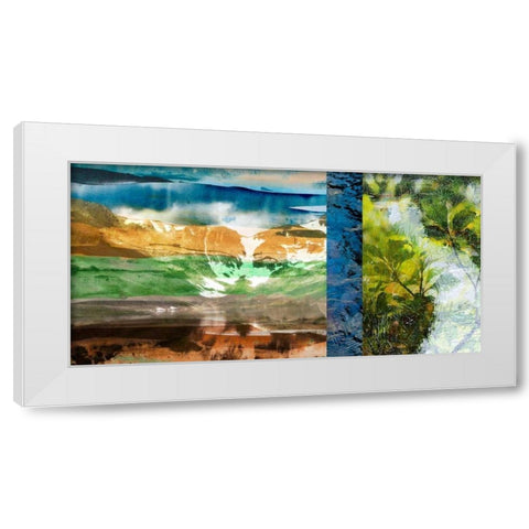 Denver Panorama II White Modern Wood Framed Art Print by Jasper, Sisa