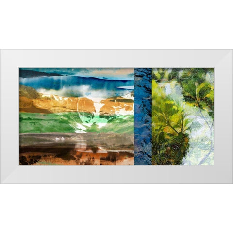 Denver Panorama II White Modern Wood Framed Art Print by Jasper, Sisa