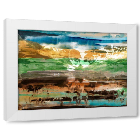 Mountain Abstract II White Modern Wood Framed Art Print by Jasper, Sisa