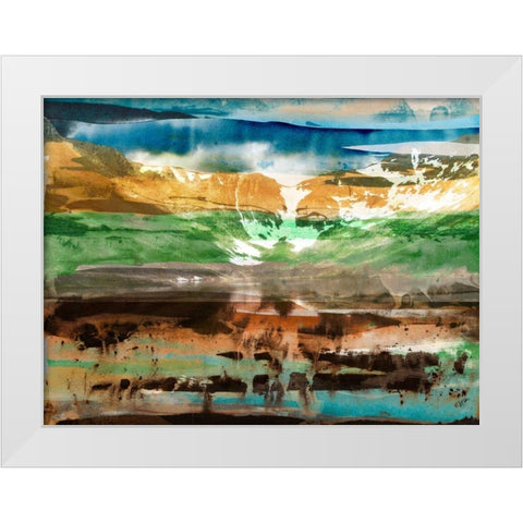 Mountain Abstract II White Modern Wood Framed Art Print by Jasper, Sisa