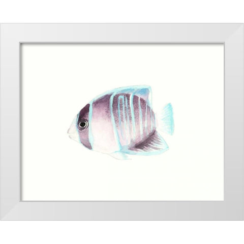 Watercolor Tropical Fish III White Modern Wood Framed Art Print by McCavitt, Naomi