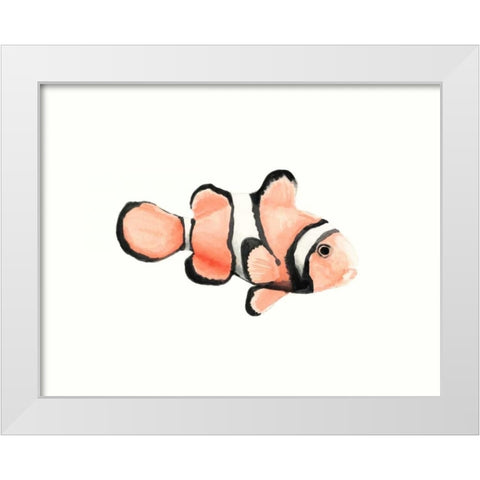 Watercolor Tropical Fish IV White Modern Wood Framed Art Print by McCavitt, Naomi