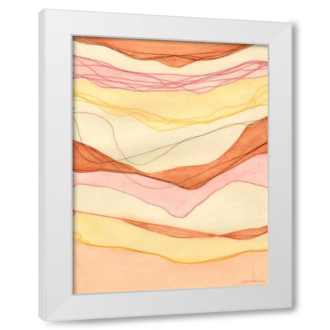 Canyon Cascade I White Modern Wood Framed Art Print by Lam, Vanna