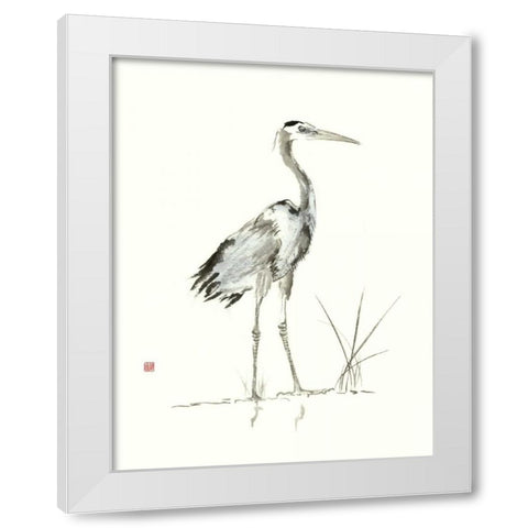 Evening Watch I White Modern Wood Framed Art Print by Rae, Nan