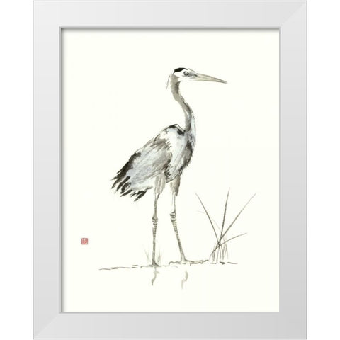 Evening Watch I White Modern Wood Framed Art Print by Rae, Nan