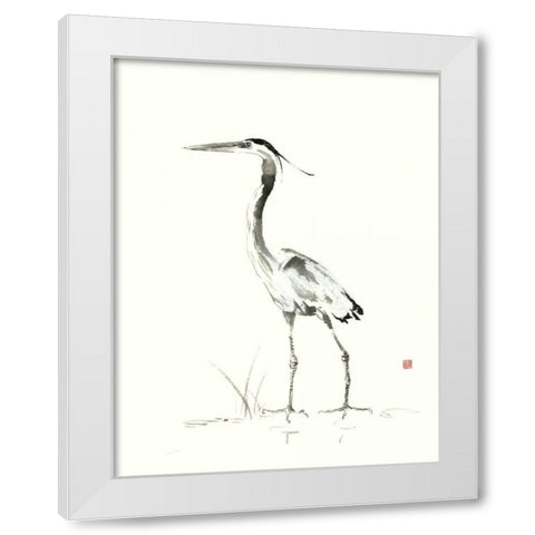 Evening Watch II White Modern Wood Framed Art Print by Rae, Nan