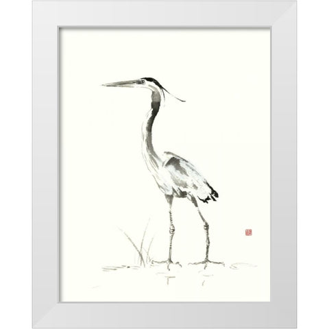 Evening Watch II White Modern Wood Framed Art Print by Rae, Nan
