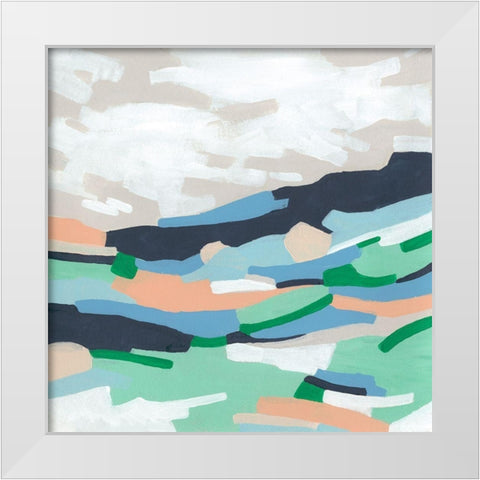 Meadow Vale II White Modern Wood Framed Art Print by Vess, June Erica