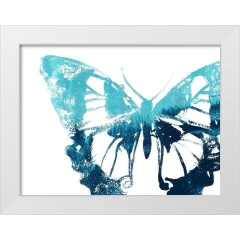 Butterfly Imprint I White Modern Wood Framed Art Print by Vess, June Erica